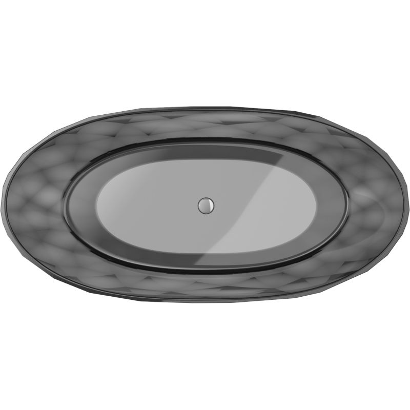 Mexen Orax baignoire autoportante noire transparente 170 x 80 cm, bouchon chromé - 58081708013