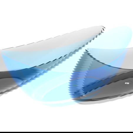 Mexen Vea denim baignoire autoportante transparente 180 x 80 cm, bonde chromée - 58091808007