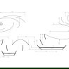 Mexen Vea baignoire autoportante transparente 180 x 80 cm, bouchon chromé - 58091808008
