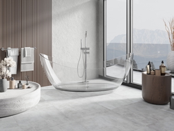 Mexen Vea baignoire autoportante transparente 180 x 80 cm, clear, bouchon chromé - 58091808008