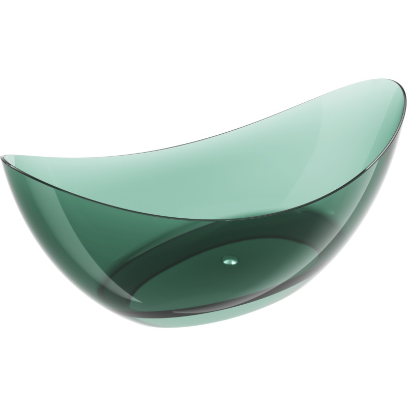 Mexen Vea baignoire autoportante transparente 180 x 80 cm, teal, bouchon chromé - 58091808011