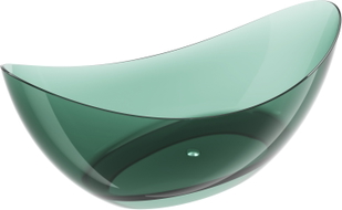 Mexen Vea baignoire autoportante transparente 180 x 80 cm, teal, bouchon chromé - 58091808011
