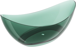 Mexen Vea baignoire autoportante transparente teal 180 x 80 cm, bouchon chromé - 58091808011