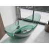 Mexen Vea baignoire autoportante transparente 180 x 80 cm, teal, bouchon chromé - 58091808011