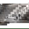 Mexen Lunar L cabine de douche pentagonale pivotante gauche 90 x 100 cm, transparent, chrome - 831L-090L-100P-01-00-L