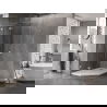 Mexen Lunar cabine de douche pentagonale pivotante gauche 90 x 100 cm, transparent, chrome - 831-090L-100P-01-00-L