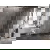 Mexen Lunar L cabine de douche pentagonale pivotante droite 80 x 100 cm, transparent, chrome - 831L-080P-100L-01-00-P