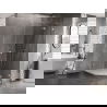 Mexen Lunar cabine de douche pentagonale pivotante droite 80 x 100 cm, transparent, chrome - 831-080P-100L-01-00-P