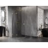 Mexen Lunar cabine de douche pentagonale pivotante à gauche 80 x 100 cm, transparent, doré - 831-080L-100P-50-00-L