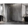 Mexen Lunar cabine de douche pentagonale pivotante gauche 80 x 90 cm, transparent, or brossé - 831-080L-090P-55-00-L