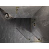 Mexen Lunar L cabine de douche pentagonale pivotante droite 80 x 100 cm, transparent, or brossé - 831L-080P-100L-55-00-P