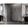 Mexen Lunar L cabine de douche pentagonale gauche pivotante 80 x 100 cm, transparente, or rose - 831L-080L-100P-60-00-L