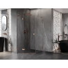 Mexen Lunar L cabine de douche pentagonale gauche pivotante 80 x 100 cm, transparente, or rose - 831L-080L-100P-60-00-L