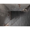 Mexen Lunar L cabine de douche pentagonale gauche pivotante 80 x 100 cm, transparente, or rose - 831L-080L-100P-60-00-L