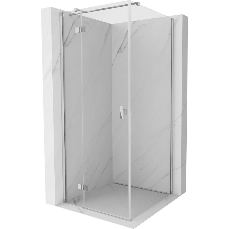 Mexen Mist H T cabine de douche pivotante gauche 100 x 100 cm, transparent, chrome - 8A5T-100-100-01-00-L