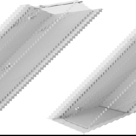 Mexen Mist H T cabine de douche pivotante gauche 100 x 100 cm, transparent, chrome - 8A5T-100-100-01-00-L