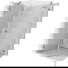 Mexen Lunar cabine de douche pentagonale pivotante droite 80 x 100 cm, transparent, or rose - 831-080P-100L-60-00-P