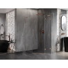 Mexen Lunar L cabine de douche pentagonale droite 90 x 100 cm, transparent, cuivre brossé - 831L-090P-100L-65-00-P