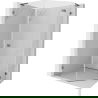 Mexen Lunar L cabine de douche pentagonale pivotante droite 80x90 cm, transparent, gris canon brossé - 831L-080P-090L-66-00-P