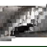 Mexen Lunar cabine de douche pentagonale pivotante droite 80 x 100 cm, transparent, gris canon brossé - 831-080P-100L-66-00-P