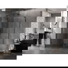 Mexen Lunar L cabine de douche pentagonale pivotante gauche 80 x 100 cm, transparente, noire - 831L-080L-100P-70-00-L