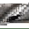 Mexen Lunar L cabine de douche pentagonale battante droite 80 x 90 cm, transparent, noir - 831L-080P-090L-70-00-P