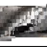 Mexen Lunar cabine de douche pentagonale pivotante droite 90 x 100 cm, transparent, noir - 831-090P-100L-70-00-P