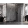 Mexen Lunar cabine de douche pentagonale pivotante droite 80 x 100 cm, transparent, métal gun - 831-080P-100L-95-00-P