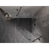 Mexen Lunar cabine de douche pentagonale pivotante droite 80 x 100 cm, transparent, métal gun - 831-080P-100L-95-00-P