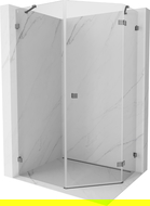 Cabine de douche pentagonale droite Mexen Lunar 90 x 100 cm, transparent, gun métal - 831-090P-100L-95-00-P