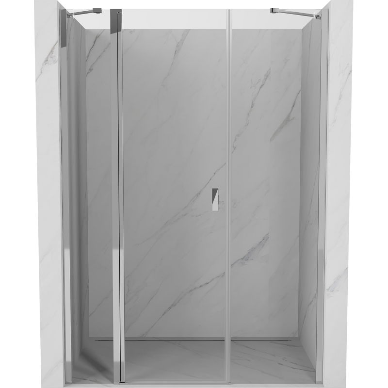 Mexen Mist porte de douche pivotante 155 cm, transparent, chrome - 8A4-155-001-01-00