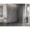 Mexen Lunar L cabine de douche pentagonale avec porte droite 80x100 cm, transparent, nickel brossé - 831L-080P-100L-97-00-P