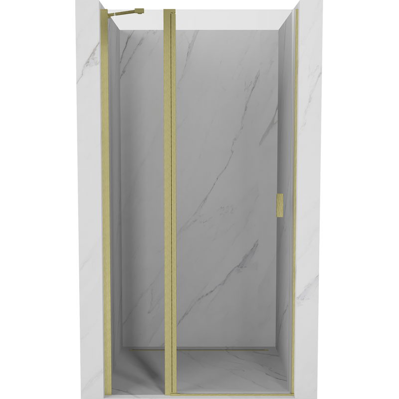 Mexen Mist porte de douche pivotante 70 cm, transparent, doré brossé - 8A4-070-000-55-00
