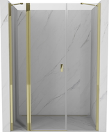 Mexen Mist porte de douche pivotante 135 cm, transparent, doré - 8A4-135-001-50-00