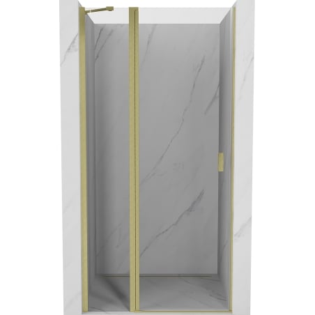 Mexen Mist porte de douche pivotante 90 cm, transparent, or brossé - 8A4-090-000-55-00