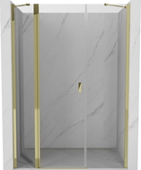 Mexen Mist porte de douche pivotante 160 cm, transparent, doré - 8A4-160-001-50-00