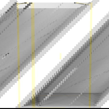 Mexen Mist porte de douche pivotante 155 cm, transparent, doré - 8A4-155-001-50-00