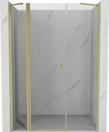 Mexen Mist porte de douche pivotantes 125 cm, transparent, or brossé - 8A4-125-001-55-00