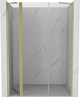 Mexen Mist porte de douche pivotante 145 cm, transparent, or brossé - 8A4-145-001-55-00