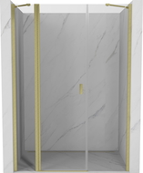 Mexen Mist porte de douche pivotante 155 cm, transparent, or brossé - 8A4-155-001-55-00