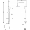 Mexen X22 colonne de douche, noire - 798222291-70