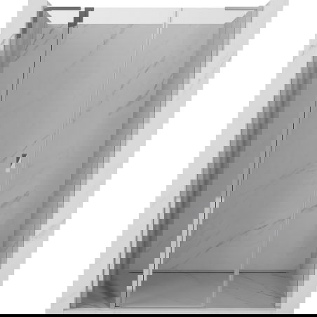 Mexen Mist L porte de douche battante 140 cm, transparent, chrome - 8A4L-140-001-01-00