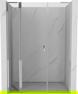Mexen Mist L porte de douche battante 140 cm, transparent, chrome - 8A4L-140-001-01-00