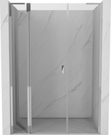 Porte de douche pivotante Mexen Mist L 140 cm, transparent, chrome - 8A4L-140-001-01-00
