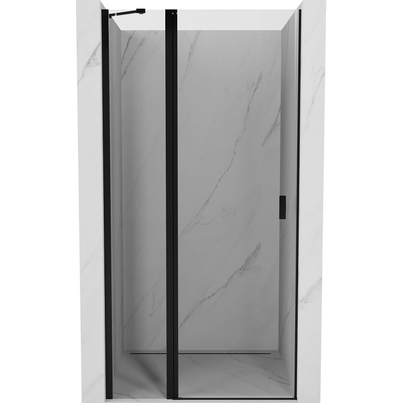 Mexen Mist porte de douche pivotante 70 cm, transparentes, noires - 8A4-070-000-70-00