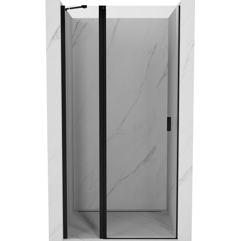 Mexen Mist porte de douche pivotante 75 cm, transparente, noire - 8A4-075-000-70-00