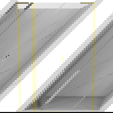 Mexen Mist L porte de douche pivotante 145 cm, transparentes, dorées - 8A4L-145-001-50-00