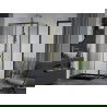 Mexen Apia cabine de douche coulissante 130 x 100 cm, transparent, or + receveur plat, noir - 840-130-100-50-00-4070G