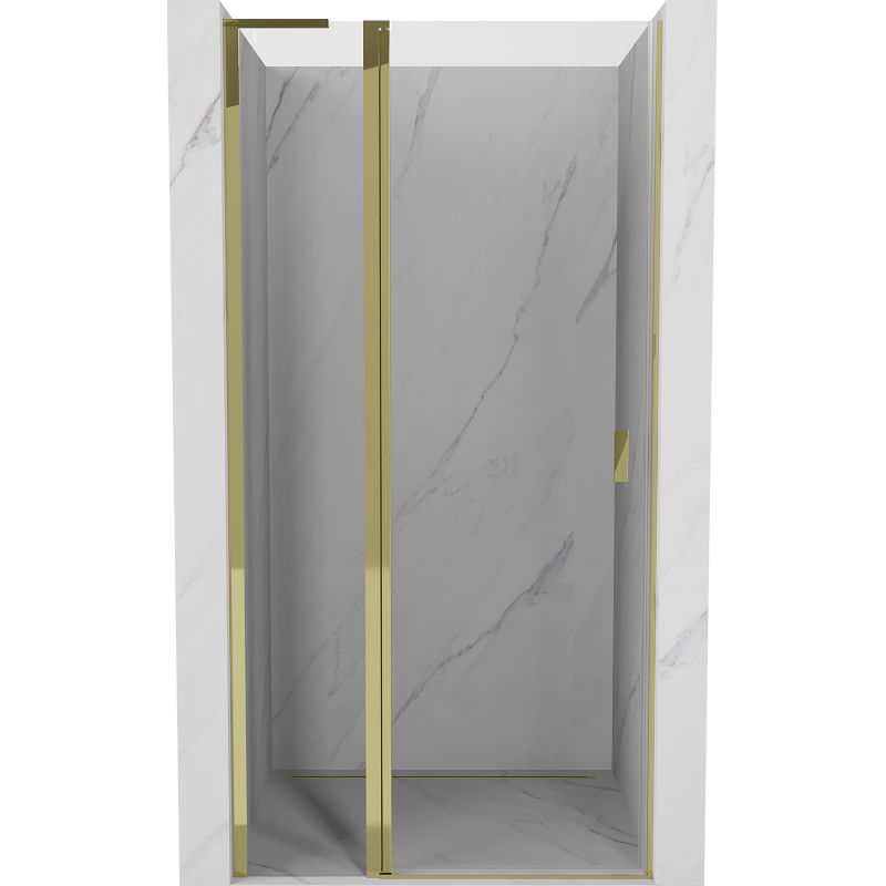 Mexen Mist L porte de douche pivotante 120 cm, transparent, doré - 8A4L-120-000-50-00