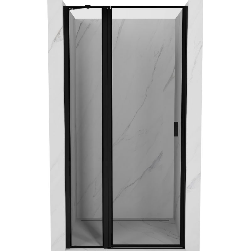 Mexen Mist porte de douche battante gauche 100 cm, cadre noir, noir - 8A4-100-000-70-70-L